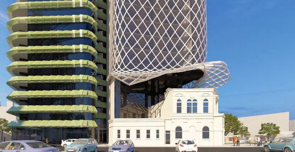 The tyranny of distance. Planning image: ARM Architecture Elizabeth Street's squeezy scraper returns to planning