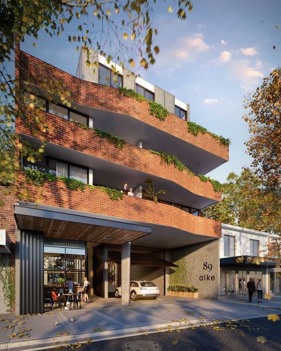 Alke's finer street level treatment Alke adds another buyer option to the strengthening Oakleigh apartment market