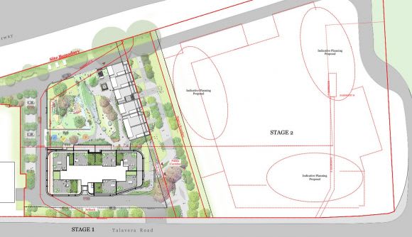 Site overview. Planning image: DKO Architecture Macquarie Park's transformation takes a Meriton step forward