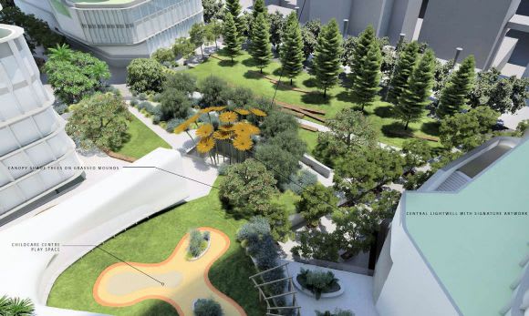 The main park will be delivered immediately. Image courtesy Cox Architecture Southbank set to gain a new park