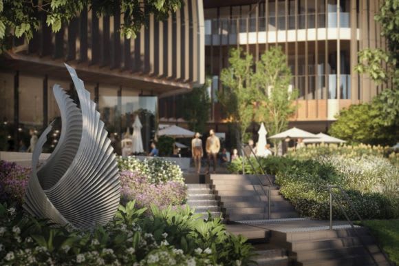 Melbourne Square's park is a development focal point OSK Property pushes a living aspect not normally associated with Southbank