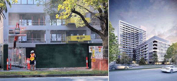 Early demolition works and the intended result. Image: KPDO Icon Co. snare two unique apartment builds
