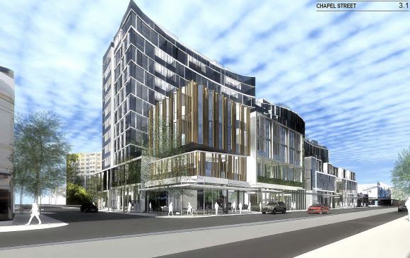 Hero perspective of the proposed development. Image courtesy Plus Architecture Big on Chapel: 402-416 Chapel Street planning application