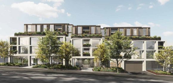 Wide pan view of 352-358 Canterbury Road. Image: Melstone Melstone moves on Melbourne's eastern suburbs
