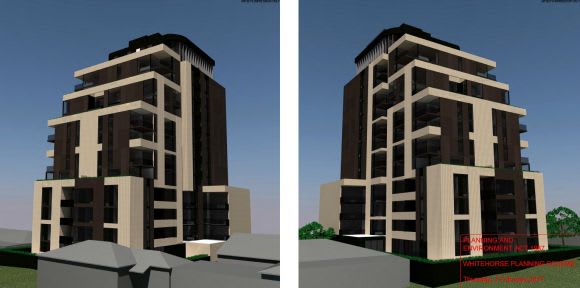 Arnold Street's potential new outlook. Planning image: Desyne Developments Box Hill bubbles along with multiple new towers at planning