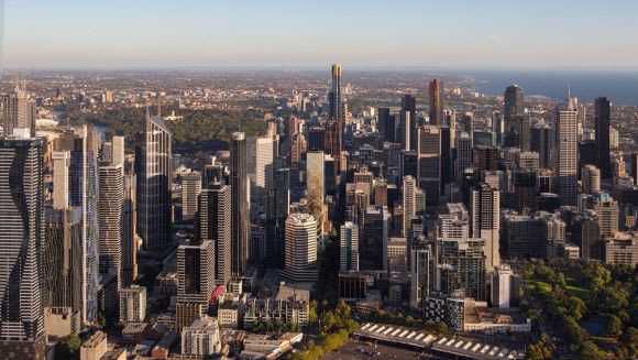 Paragon in the centre of Melbourne's evolving skyline. Image: Beulah International Paragon pushes Multiplex's Melbourne apartment construction count toward 7,000