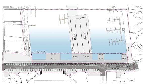 The area subject to the master plan. Image courtesy Hassell Places Victoria moves ahead with Harbour Esplanade