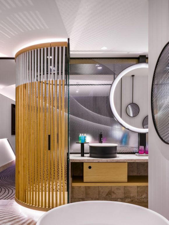 Typical bedroom design feature. Image: Justin Alexander Profiling Studio Ongarato's quirky and incredible W Brisbane interior designs