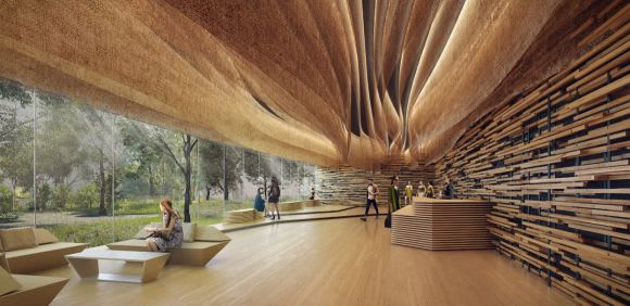 Interior space within Building C. Planning image: KTA / KKAA Crown Group's design full house for Sydney's Waterloo