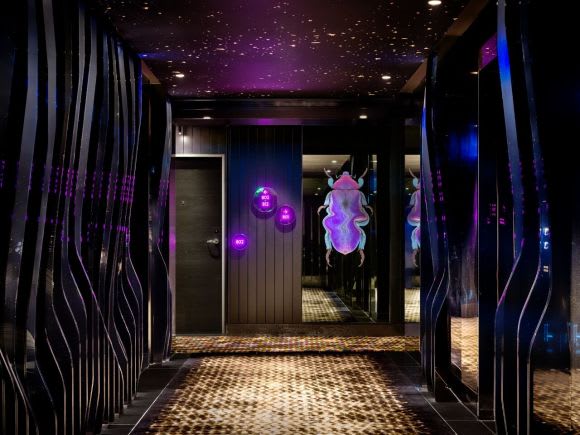 Common area hallway. Image: Justin Alexander Profiling Studio Ongarato's quirky and incredible W Brisbane interior designs