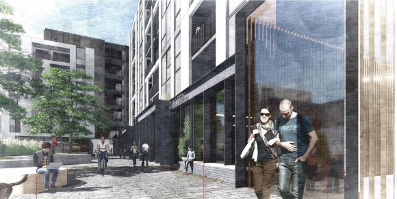 Ground level treatment. Planning image: Hayball Hayball rework plans for a major Sydney Road apartment development