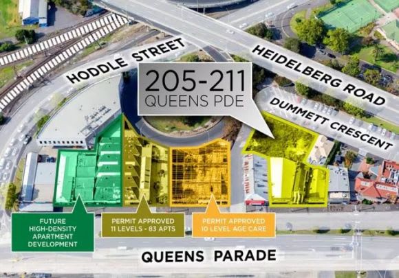 Colliers graphic for Queens Parade Clifton Hill in for a dose of the high life with 17 levels planned