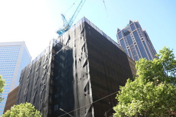 Demolition has resumed on 150 Queen Street. Image: Mark Baljak Demolition has resumed on 150 Queen Street. Image: Mark Baljak
