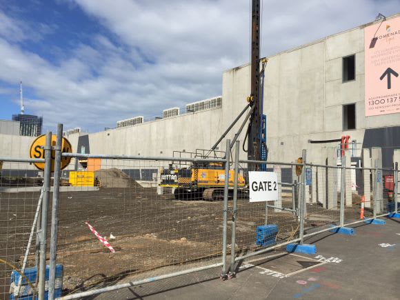Aqui and NewQuay Promenade piling underway. © Urban.com.au Lucas Real Estate and the current state of play in Docklands
