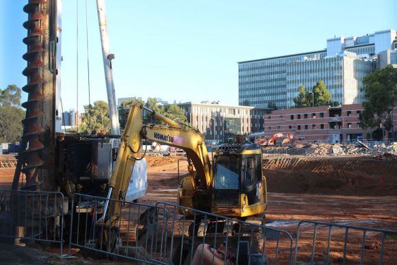 Site works for Monash's Learning and Teaching Building during February Monash Clayton continues to evolve with another new construction program