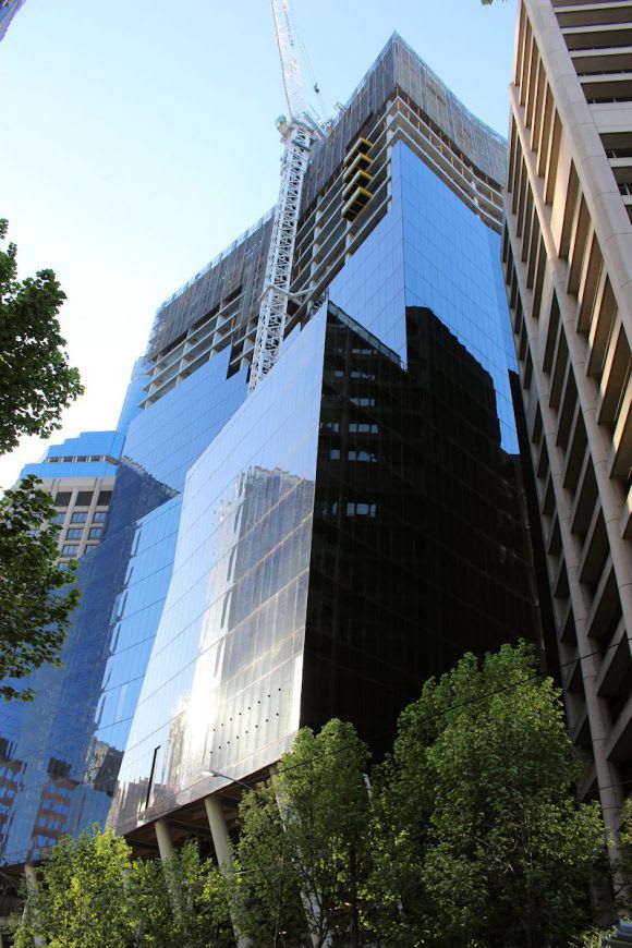 The current state of play 567 Collins Street marks its place in the skyline