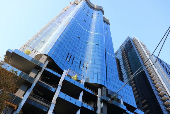 Podium planters in place Australia 108 reaches a significant construction marker, included within Open House 2018