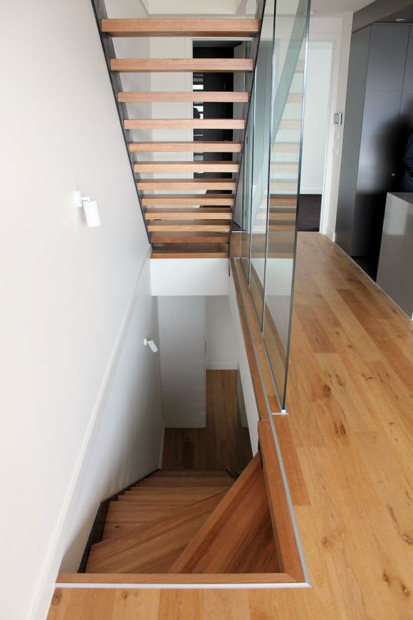 Inside a split level dwelling In focus: 2 Girls building, Abbotsford