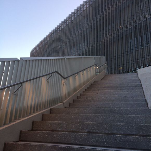 Eastern stair and facade Red + Black Review: Melbourne School of Design