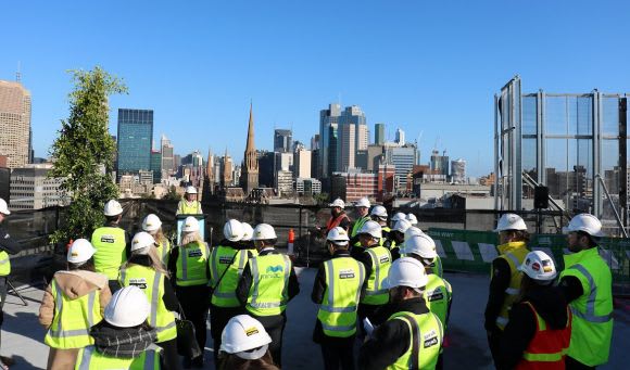 Susan Lloyd-Hurwitz framed by Melbourne's skyline Mirvac's The Eastbourne is the latest luxury feather in the developer's cap