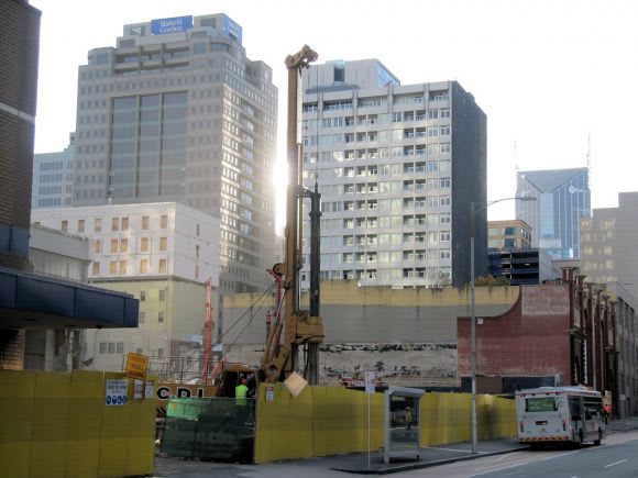 Piling work along the southern boundary Far East Consortium's massive 250 Spencer Street design unveiled?
