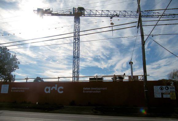 A typical Clark Cranes project - Blu Apartments Edithvale The biannual Urban Melbourne crane census - July 2014