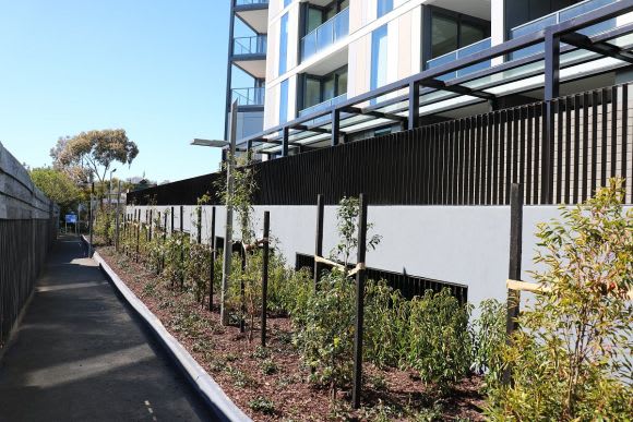 Plantings are in contrast to what was cyclone fencing Toorak Park delivers where it matters most
