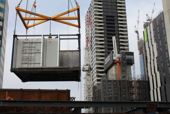 Old and new construction methods share the skyline Up close with the Hickory Building System