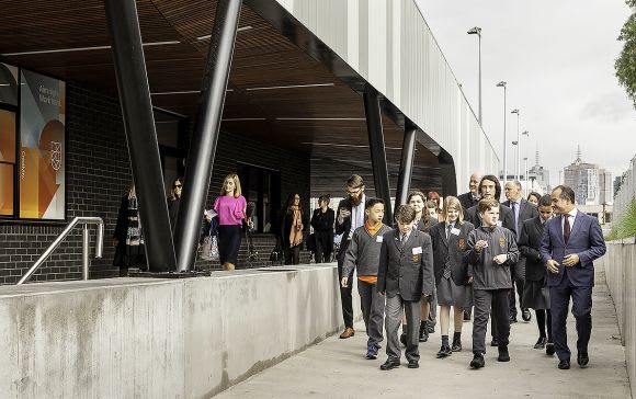 The already completed Gleadell Street campus. Image: Supplied Richmond High School's Academic Building tops out