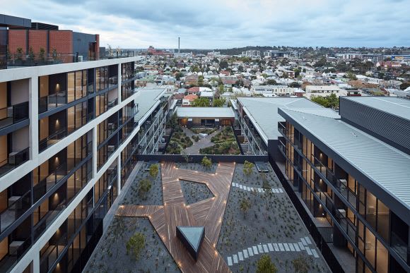 The now completed Jaques courtyard. Image: Supplied Jaques Richmond now complete