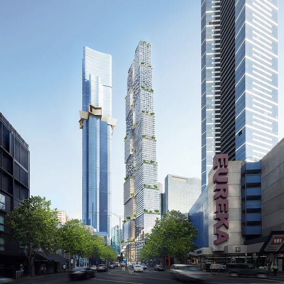 The Lanescraper takes the idea of a vertical village one step further. Image: BIG + FK Southbank by Beulah: BIG & FK - The Lanescraper