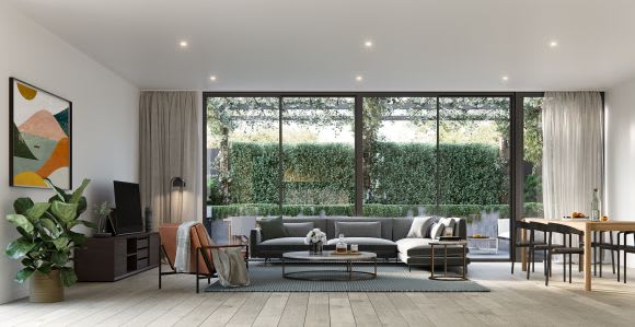 Living area in one of the Lumiere residences. Image credit: Lowe Group Living area in one of the Lumiere residences. Image credit: Lowe Group
