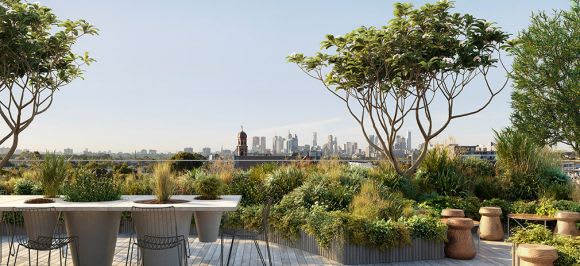 Lt. Miller's rooftop garden, rendering by Breathe Architecture Lt. Miller's rooftop garden, rendering by Breathe Architecture