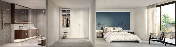 The apartment interiors are inspired by the theme of stillness and sanctuary says David Forbes of The Buchan Group. Image : Supplied Brighton's latest development embraces bayside living
