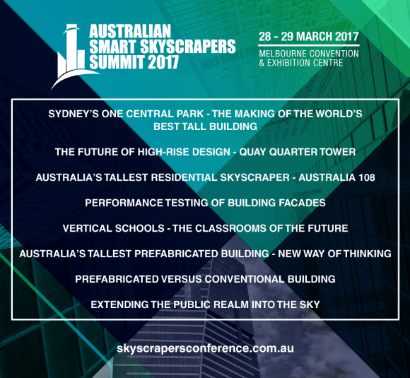 www.skyscrapersconference.com.au Melbourne to host the Australian Smart Skyscraper Summit in March 2017