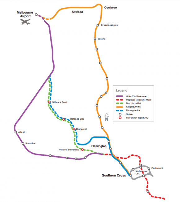 MARL Study (2013) - corridors Setting the scope for the upcoming million Melbourne Airport Rail Link study