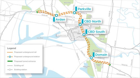 Intended Melbourne Metro rail map Property Council lunch with the Minister for Planning