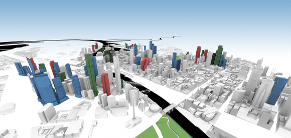 CBD and Southbank with Docklands beyond. Melbourne CBD Model update: March 2016