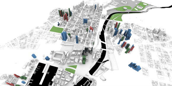 Aerial view of Melbourne. Melbourne CBD Model update: March 2016