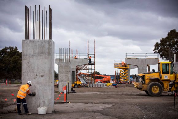 Mernda major works have kicked off, image - LXRA Level Crossing Removals steaming through Spring school holidays