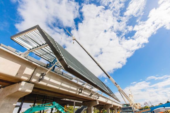 Mernda station under construction - image © LXRA Noble Park's new station inching closer to opening