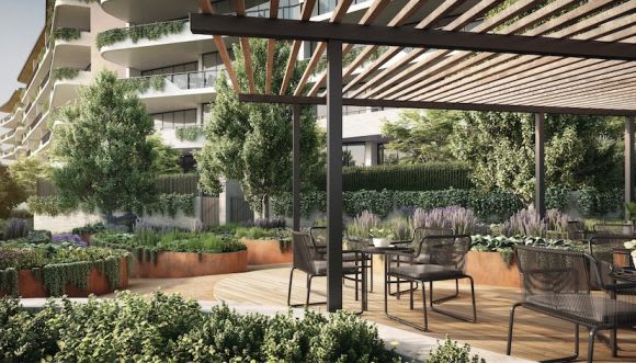 Folia resident garden render. Credit: Mirvac Folia commences construction after ceremonial ground-breaking event
