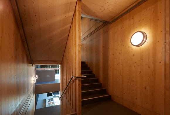 Interior use of cross-laminated timber. Credit: Jackson Clements Burrows Monash Peninsula opens Passivhaus-accredited student housing