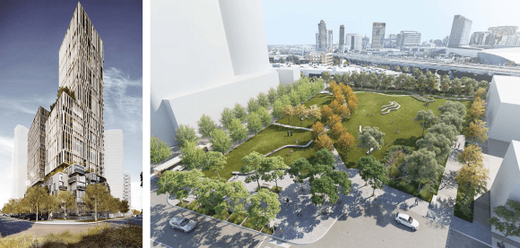 The former site of the CAPI offices are set to become a park after at one stage being proposed as dual residential towers. Images: JCB Architects & City of Port Phillip A tour of Pitzy Folks' new Windsor office