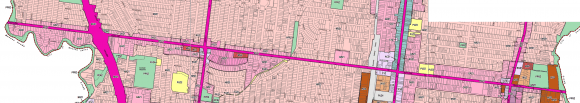 Moreland Road as it stands: a stitch of current published City of Moreland zone maps Melbourne's development by tram: the 1 & 8