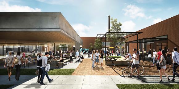 Morris Moor's hospitality precinct. Image: Up Property Q&A with Up Property's Adam Davidson