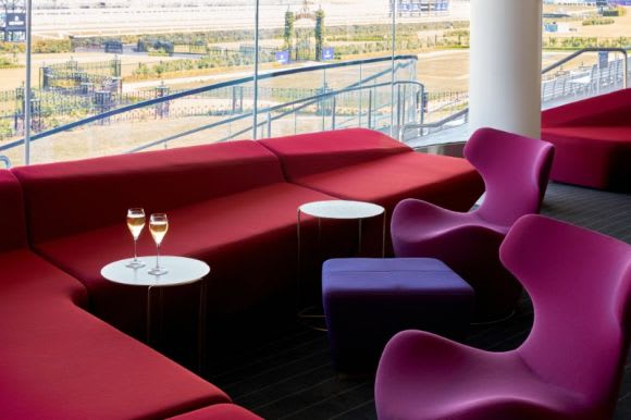 Mumm Champagne Bar. Image credit: Sean Fennessy Bates Smart Club Stand for Victoria Racing Club opens for Melbourne Cup Carnival