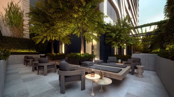 The communal lounge and garden. New Charsfield amenities