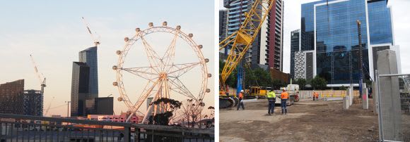 As Marina Tower and Banksia wind down, Elm and Stone gets underway. Images Mark Baljak and Redden Docklands construction update June 2017 (with 3D)