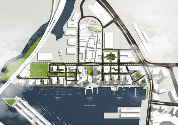 NewQuay Masterplan. Image courtesy of DKO. DKO and designing Docklands
